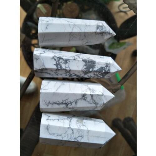 4pcs hot sale natural white turquoise quartz piont crystal wand healing