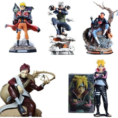 Naruto Anime Figures Akatsuki Uchiha Itachi GK Raven Itachi Statue Ornament Authentic with Box Action Figure Children Toys