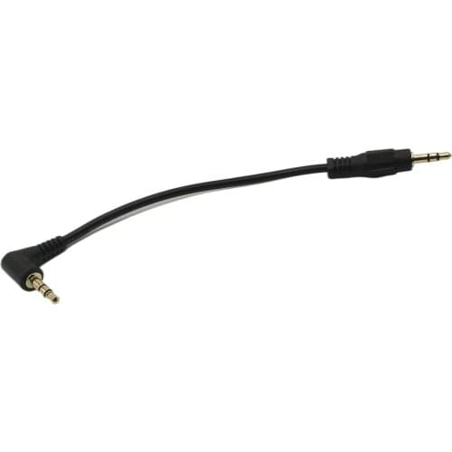 15cm 3.5mm L-shape 90 Degree Male to Male Earphone Extension Cable Audio Adapt for cell phone MP3 in the Car