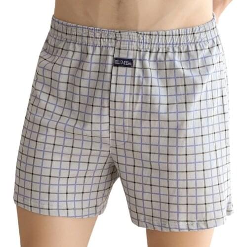 Mens Boxers Arrow Underwear Yards High Waist Pants Big Cotton Pajamas Fatty Shorts The Four Pair Of Drawers