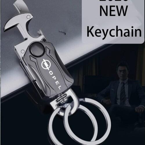 For Opel Insignia Astra J H G Corsa Car Accessories Beer Bottle Opener Keychain Men Fashion Zinc Alloy Key Ring Car Play Keyring