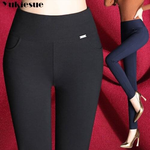 High waist pants for women trousers womens pants capris skinny slim OL office workwear pencil pants female Plus size black red