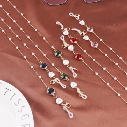Sunglasses Masking Chains For Women Acrylic Pearl Eyeglasses Chains Lanyard Glass 2021 New Fashion Jewelry Wholesale Anti-lost