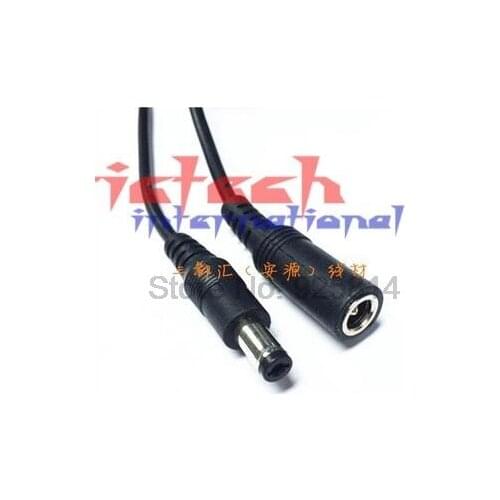 By dhl or ems 500pcs DC Power Female to Male Plug Cable adapter DC extension cord 5M 5 Meter 16.4FT 5.5mm x 2.1mm