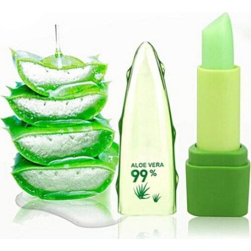1pc Aloe Vera Natural Temperature Change Color Lipstick Winter Protect Lips Tint Lipblam Moisturizer Nutritious Lip Blam