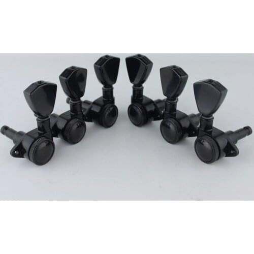 GUYKER 3R3L Black Tuners Guitar Models Rear lock string Electric Guitar Machine Heads Trapezium Button