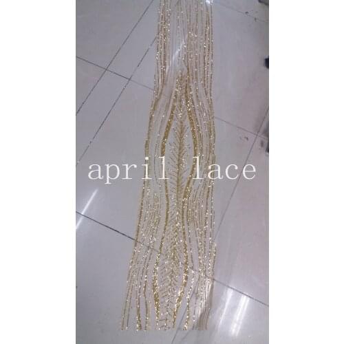 HLL002 glued glitter powder gold color sparkle hand print pattern tulle mesh for evening dress/sawing,send by dhl or fedex