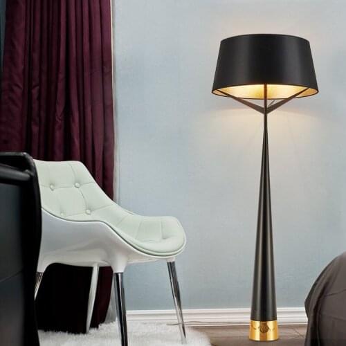 Modern Black Metal Floor Light Lamp Trigeminal cone Standing Lamp for Reading Bedroom Living Room Home Floor Lighting FA015