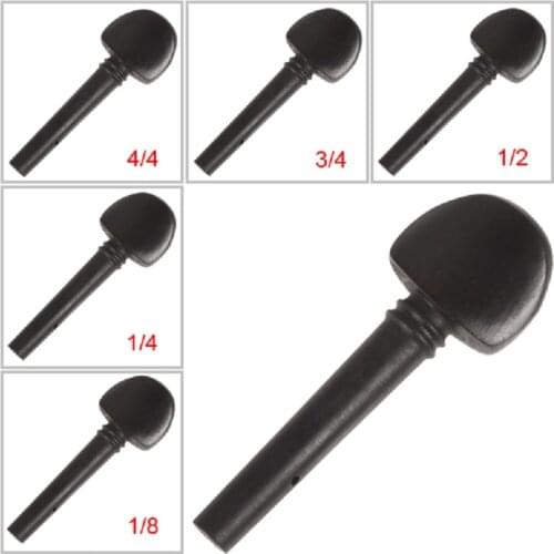 Astonvilla Ebony Wood Violin Tuning Peg with 5 Different Sizes Suitable for 1/8 & 1/4 & 1/2 & 3/4 & 4/4 Violin 50 to 65mm