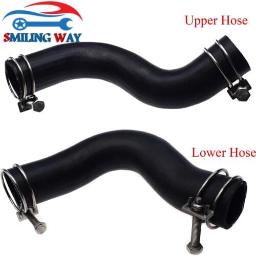 Lower & Upper Radiator Hose Connector Pipe & Clamps Kit For Subaru Forester 2.5L 2004 -2008 45169-FC020 45161-SA010 091748014