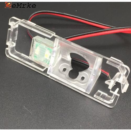 EEMRKE Car Camera Bracket License Plate Lights Housing Mount with LED for VW Passat B6 / Passat CC / Polo Hatchback / Scirocco