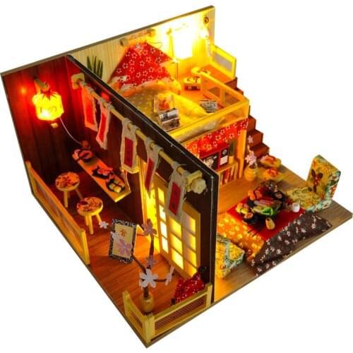 Cutebee Doll House Furniture Miniature Dollhouse DIY Miniature House Room Box Theatre Toys for Children DIY Dollhouse TD12