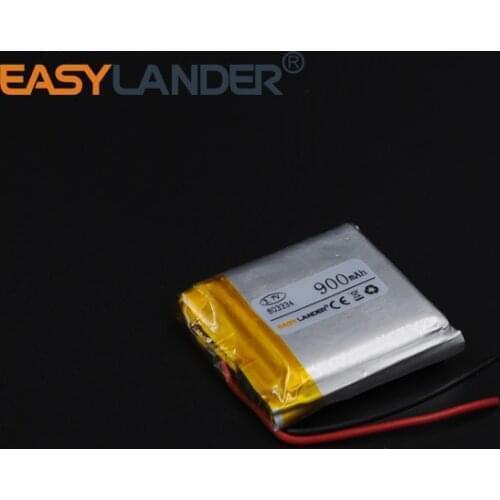 8x33x34mm 3.7V 900mAh Rechargeable li-Polymer Li-ion Battery For bluetooth headset GPS PSP PDA MP3 MP4 MP5 speaker 803334 083334