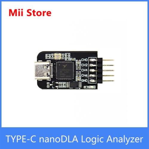 TYPE-C nanoDLA Logic Analyzer ARM FPGA Debugging Tool Protocol Analysis 24MHz SampleRate 8 Channels Open Source Sigrok PulseView