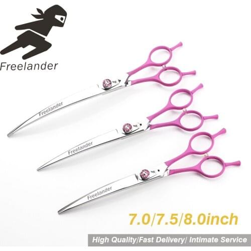 7.0/7.5/8.0 inch pet grooming kit hairdressing scissors set pink set high class dog scissors hair care & styling
