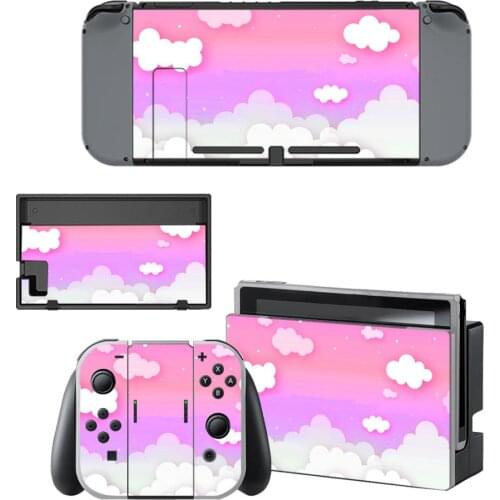 Pure Pink Sky Cloud Nintendo Switch Skin Sticker NintendoSwitch stickers skins for Nintend Switch Console and Joy-Con Controller