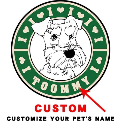 Stickers on dog collar Schnauzer Iron on patches for Pet supplies Cheap Washable Thermal transfer printing