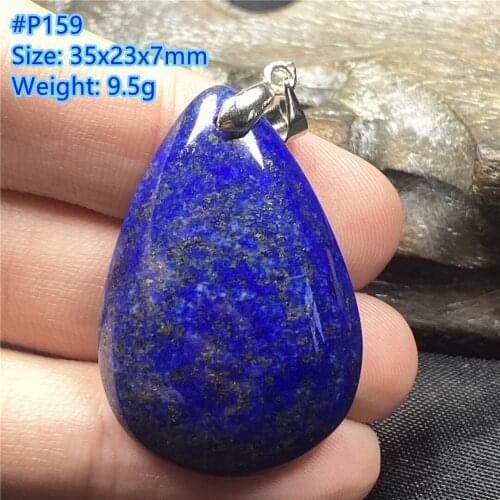 Natural Royal Blue Lapis Lazuli Stone Pendant Jewelry For Women Men Wealth Luck Love Gift Crystal 35x23x7mm Beads Gemstone AAAAA