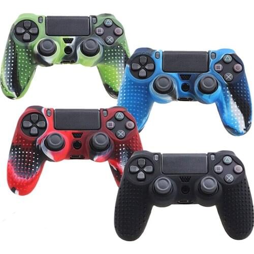 Anti Slip Silicone Protective Skin Case For Dualshock 4 PS4 DS4 Pro Slim Controller Cover Analog Grip Case Cover