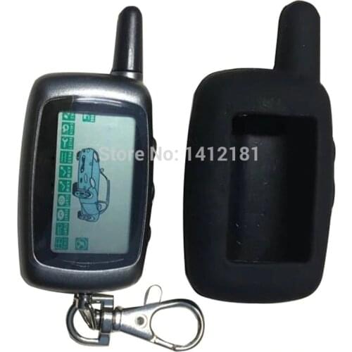 A9 LCD Remote Control +Silicone Key Case for Two way car alarm Starline A9 Keychain jaguar ez-Beta A8 A6 KGB FX5 FX-5 FX-3 FX3