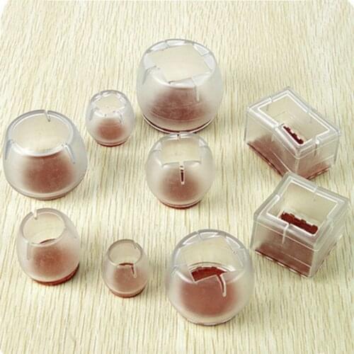 Silicone Rectangle Square Round Table Chair Leg Caps Feet Pads Furniture Table Covers Furniture Legs Wood Floor Protectors