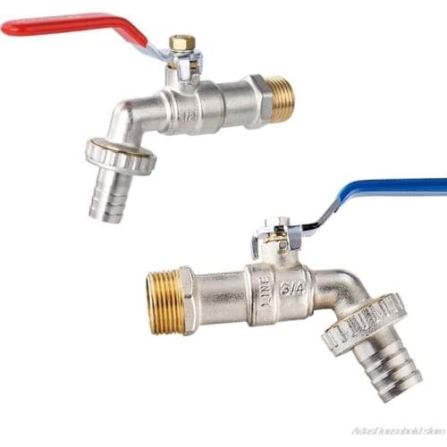 1/2''or 3/4'' Brass Single Cold Washing Machine Water Tap Replacement Water Flow Control Faucet Water Tank Pipe Connector ly13