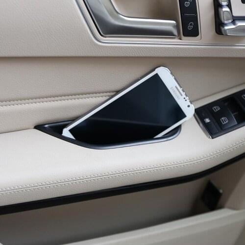 Car-Styling Door storage box Gear Shift Side filler Holder Cover For Mercedes Benz E class 2011-2015 Auto accessories