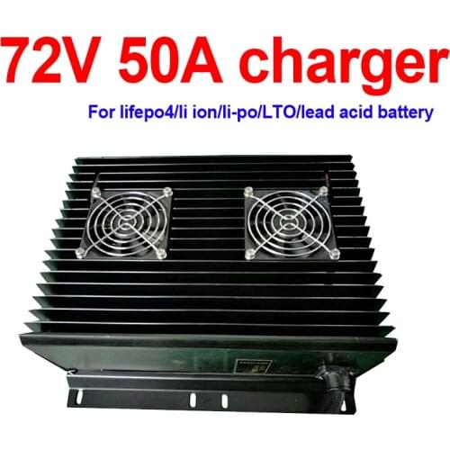 GTK 72V 50A charger lithium battery 24S 87.6v lifepo4 20S 84v 50A li ion 30S 84v LTO charger 72V lead acid battery smart charger