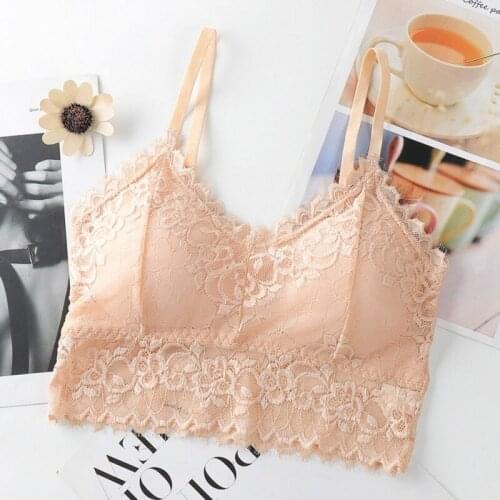 Womans Lace Beauty Back Bra Camisole Womens Wrapped Chest Tube Top Bottoming French Underwear