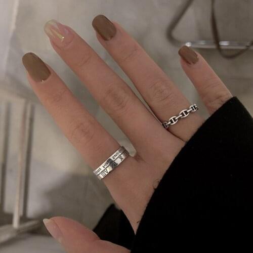 Rings For Women Jewelry Vintage Aesthetic Stranger Things Gothic Wedding Fashion Simple 925 Sterling Silver Custom Open Ring