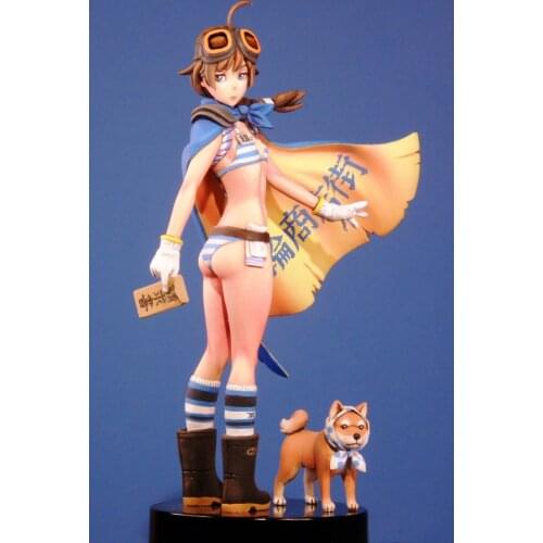 1/20 modern girl stand with animal (NO BASE ) Resin figure Model Miniature gk Unassembly Unpainted