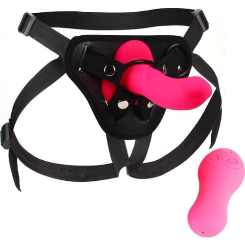 10 Speed Vibrating Strap On Harness Dildo Vibrator Panties for Woman Lesbian Sex Bondage Dildo Penis Sex Belt Adult Sex Vibrator