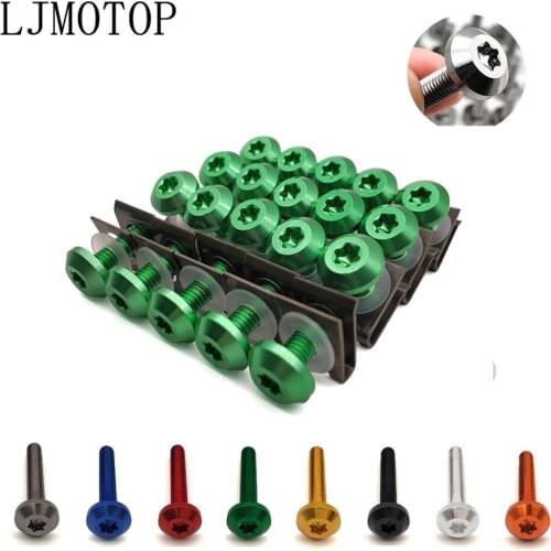 20pcs For SUZUKI TL1000 R/S DL650/V-STROM GSR600 GSXR1000 Motorcycle Custom Fairing Body Bolt Screw Spring Bolts Nuts Kit M6