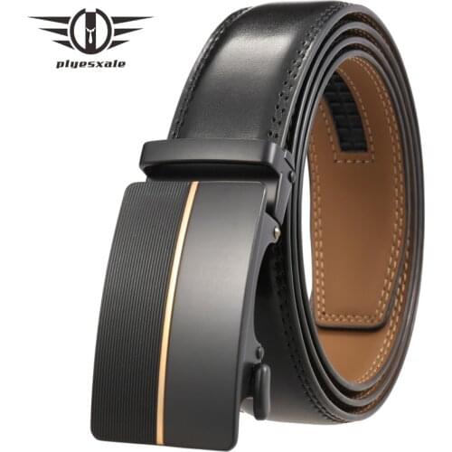 2021 New Arrival Men Belt High Quality Cow Genuine Leather Automatic Buckle Male Strap for Business Casual Jeans Waistband B377