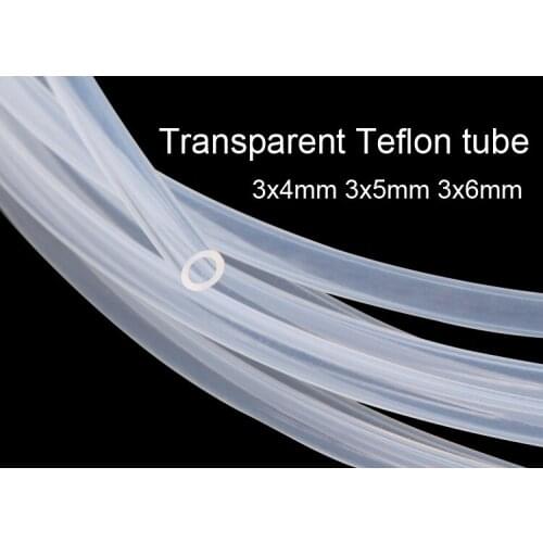3mm inner diameter 3x4mm 3x5mm 3x6mm Transparent PTFE hose clear Ptfe tube PFA pipe FEP hose F46 tubing