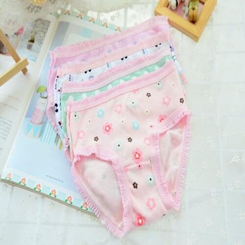 4Pcs girls panties flower briefs Fashion New Baby Girls Underwear Cotton Panties Random delivery 1--10 years