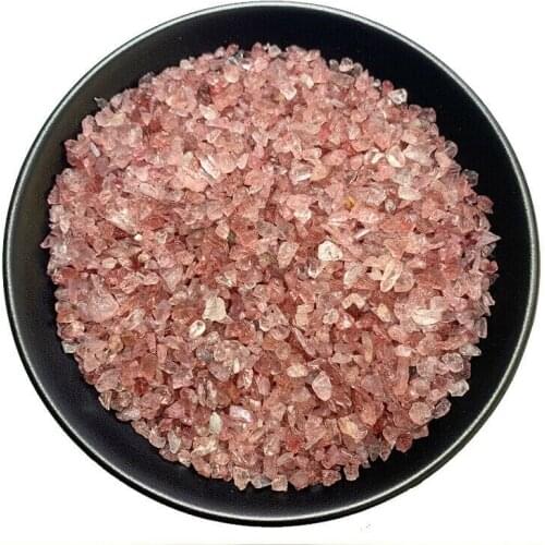 50g Mini Natural Strawberry Quartz Gravel Crystal Mineral Purify Degaussing E272 Natural Stones and Minerals