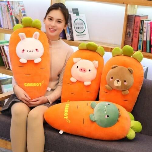 45cm-70cm High Quality Fruits Series Avocado Pineapple Plush Toy Soft Cartoon Strawberry Carrot Stuffed Doll Sofa Pillow Cushion