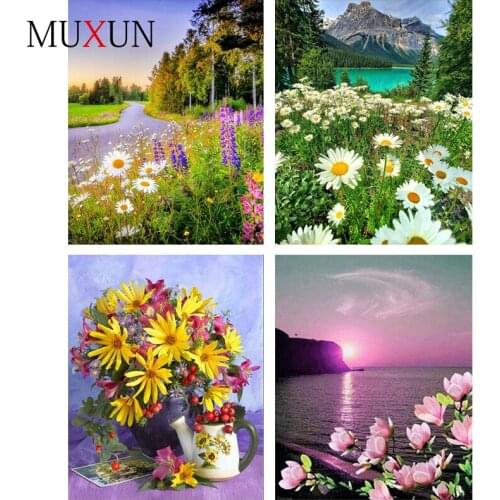 Diy 5d Diamond Painting Cross Stitch Sale Sale Diamond Mosaic Square Diamond Embroidery Landscape Mosaic Home Decoration Gifts
