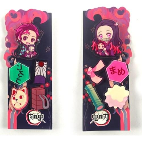 Hot New Japan Anime Demon Slayer Brooch Cartoon Cute Kamado Tanjirou Nezuko Pin Suit Cosplay Accessories Badge