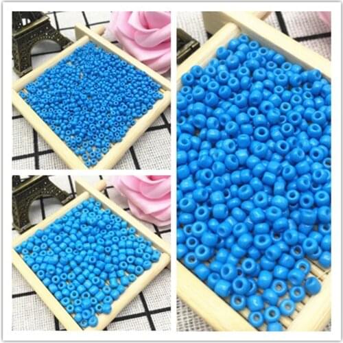 New DIY 2mm/3mm/4mm 1000/500/200pcs Czech Glass Seed Spacer Beads Jewelry Fitting Sky Blue