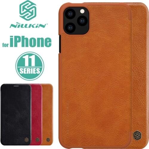For iPhone 11 Pro Max Case Nillkin Qin Phone Case Luxury Business Flip Leather Case Slim Back Cover for iPhone 11 Pro Max Case
