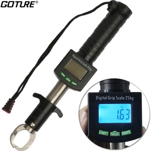 Goture 3in1 Portable Fish Lip Grip Grabber Fishing Gripper Tackle Pliers Stainless Steel Clip Fish Holder Knife with Scale Ruler