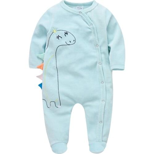 Kavkas Newborn Baby Girls Rompers 0-12M Infant Boys Onesies Velvet Warm Jumpsuit Kids Baby Boys Overalls Toddler Girls Clothing