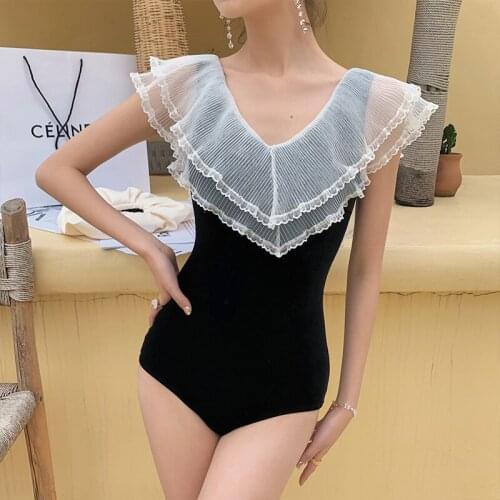 Casual One Piece Swimsuit Women Surfing Swim Suit Fused Female 2021 High Waist Swimwear Plus Size Retro Sexy Suits Undertakes