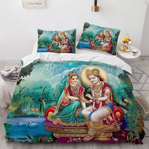 3D Lord Bedding Set Custom Design White Quilt Cover Sets India Comforther Cases Pillow Slips 200*230cm Full Twin Double Size