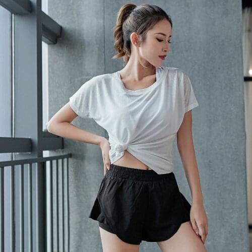 3 Pcs Set Sports Wear For Women Gym Clothing Tshirt+bra+shorts Yoga Suit Fitness Female Workout Clothes Athletic Running Sets