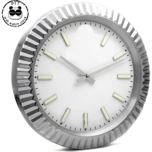 Metal Wall Clock Watch Shape Wall Clock with Luminous for Home Decortaion Luxury Design Watch Shape Stainless Steel Clocks