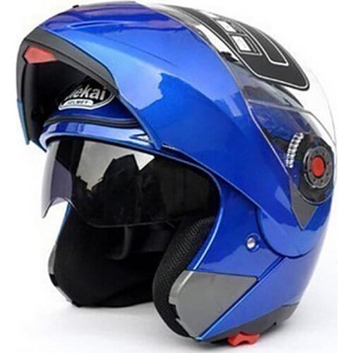 Motorcycle Flip Up Helmet DOT ECE Certification Moto Motorbike Safety Helmet Double Sun Visor Helmets JEIKAI105