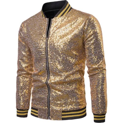 Men Fashion Shiny Sequins Jackets Coats New Man Party Bar Garment Dance Coat Sequin Outfits Jacket Outwear jackets Male